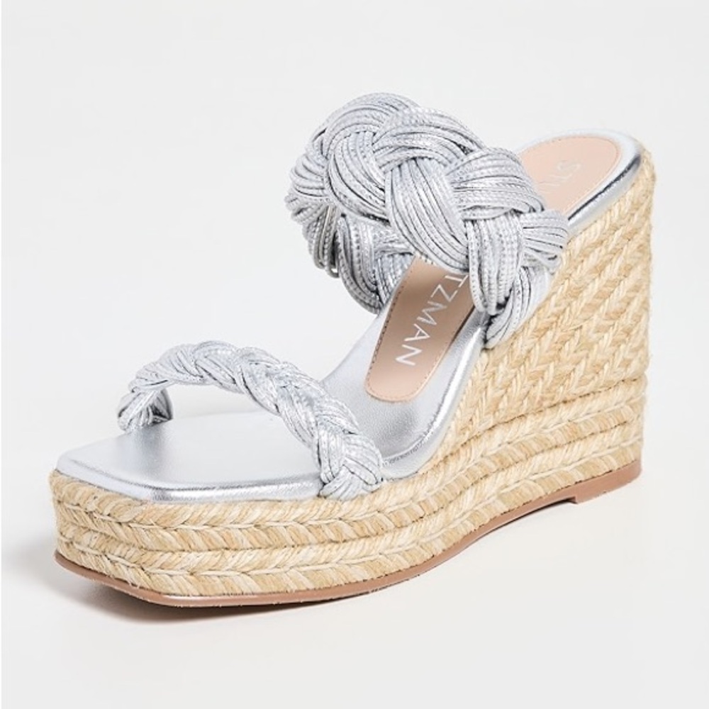 Stuart Weitzman Braida Espadrille Slide Wedges